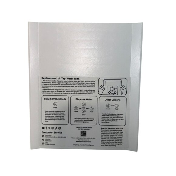 Waken Electric C11S Reverse Osmosis Water Filtration System Instruction Panel - Picture 1 of 2